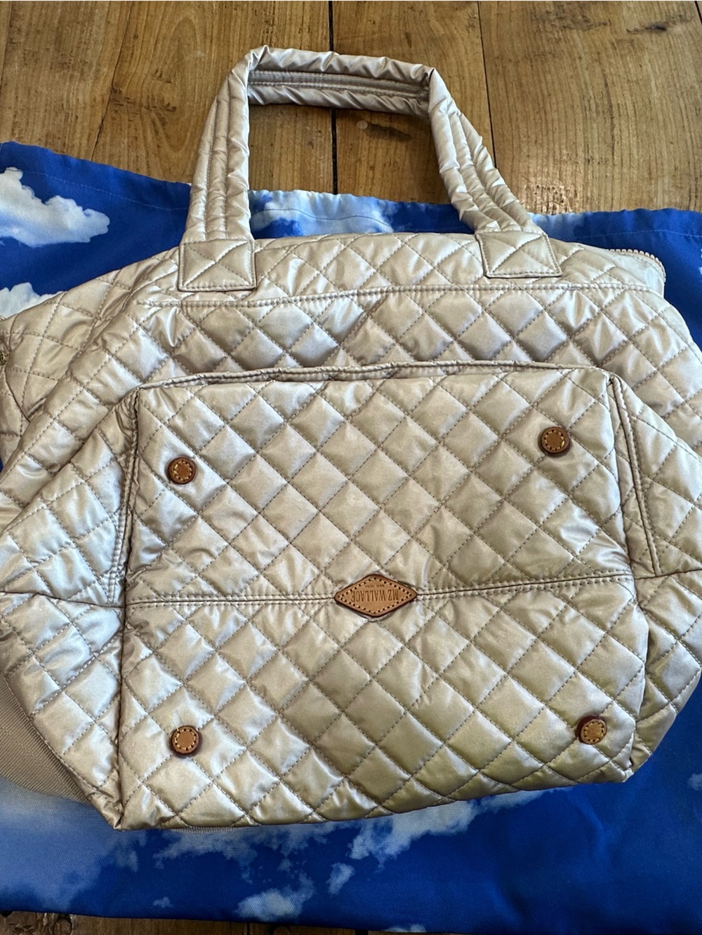 MZ Wallace Medium Metro Deluxe Rose Gold Nylon Tote - Picture 10 of 10